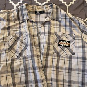 Mens Short Sleeve Harley Davidson collard button up shirt